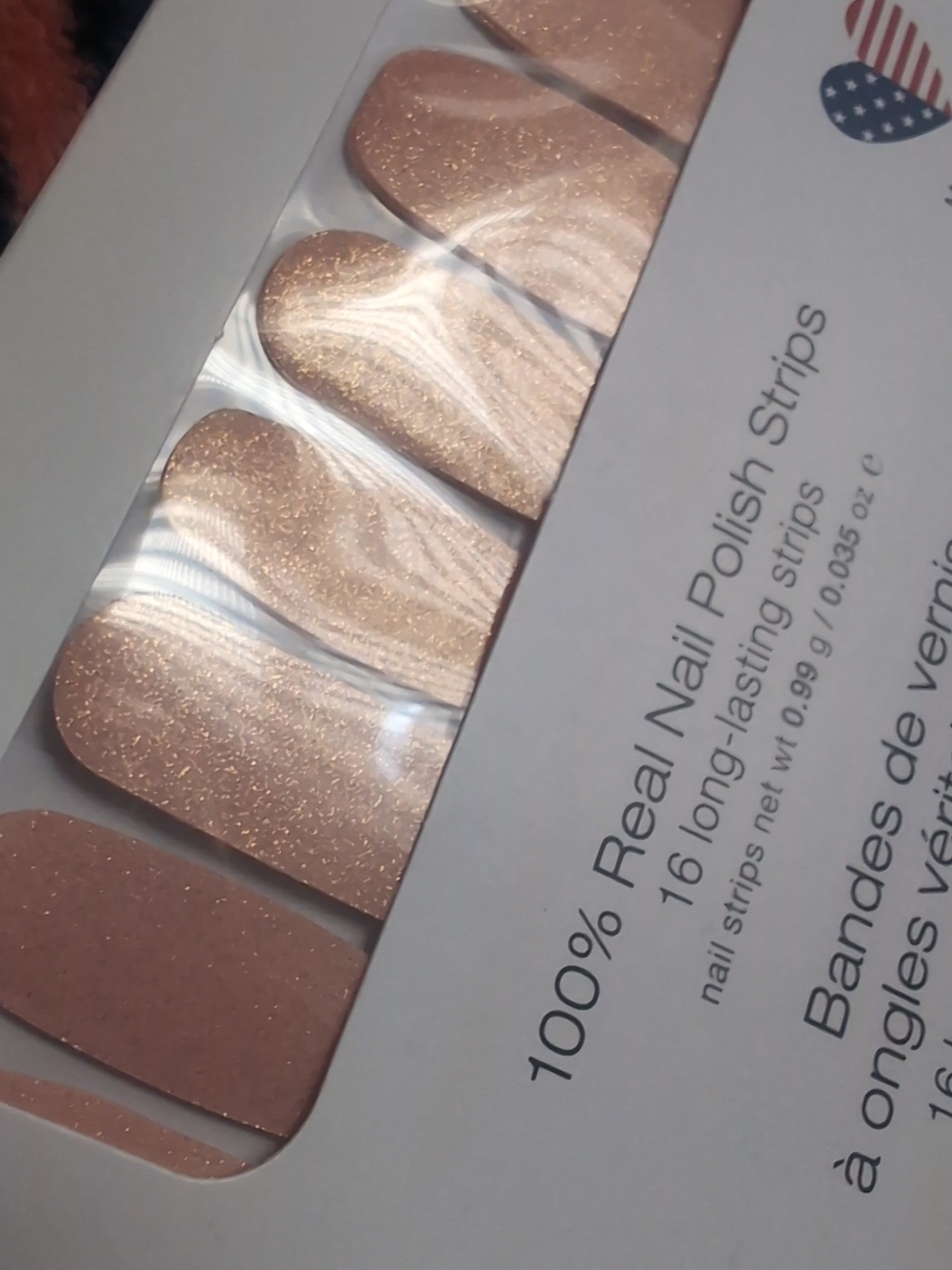 Color Street Rose Gold Shimmer Nail Strips